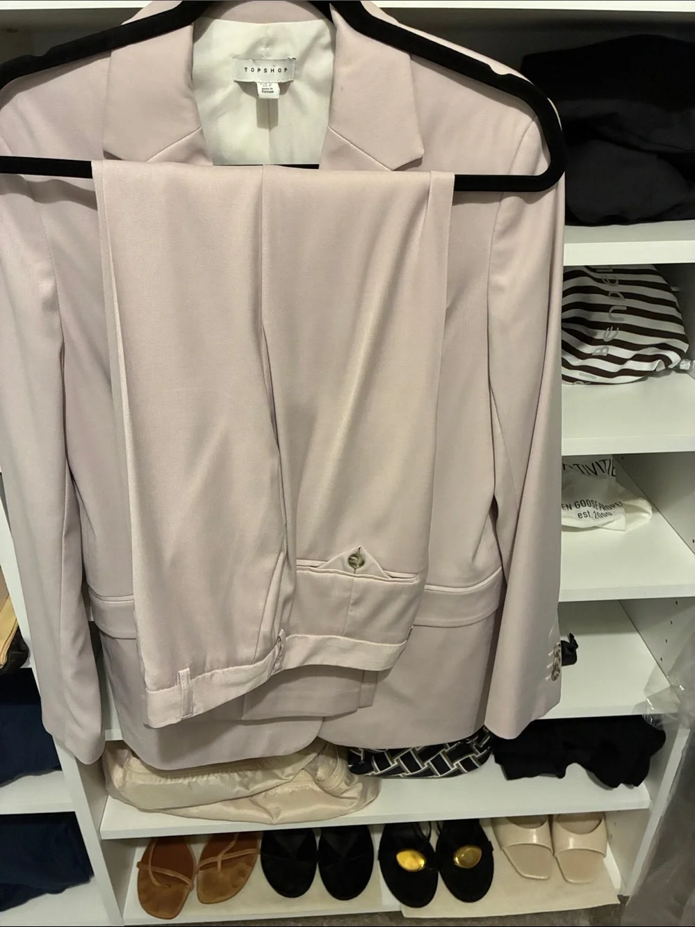 Matching set: Topshop Pale Pink Tailored Blazer & Trouser